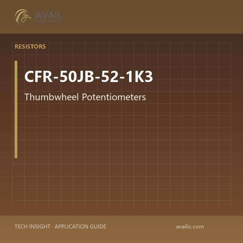 CFR-50JB-52-1K3 Thumbwheel Potentiometers — Thumbwheel Potentiometers.