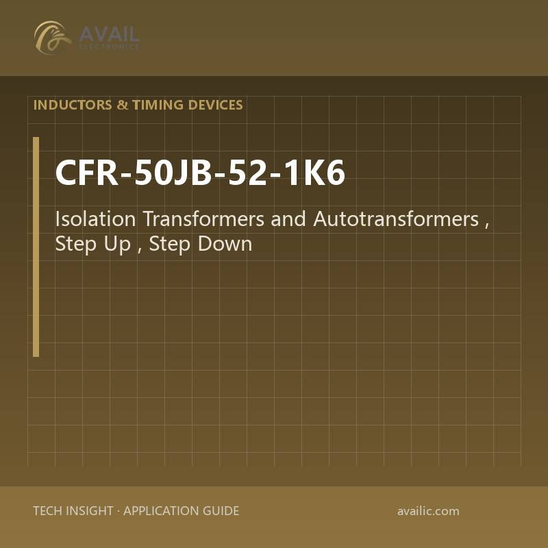Application Development in Isolation Transformers and Autotransformers, Step Up, Step Down for CFR-50JB-52-1K6: key technologies and success stories
